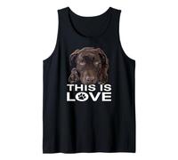 This Is Love Chocolate Lab Dog Brown Labrador Retriever Love Camiseta sin Mangas