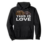 This Is Love Chocolate Lab Dog Brown Labrador Retriever Love Sudadera con Capucha
