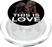 This Is Love Chocolate Lab Dog Labrador Retriever, Amante de los Perros PopSockets PopGrip para MagSafe