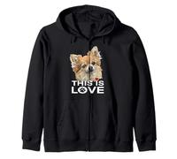 This Is Love Dog Chihuahua Dog Lover Chiwawa Love Sudadera con Capucha