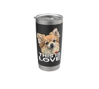 This Is Love Dog Chihuahua Dog Lover Chiwawa Love Vaso térmico de acero inoxidable de doble pared