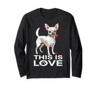 This Is Love - Taza de té blanca para amantes de los perros Chiwawa Manga Larga