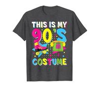 This Is My 90's Costume 1990s 90s Party Vintage Disco Camiseta, Hombre, Jaspeado Oscuro, L