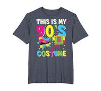 This Is My 90's Costume 1990s 90s Party Vintage Disco Camiseta, Hombre Tallas Grandes, Azul Jaspeado, 2X Alto