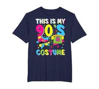 This Is My 90's Costume 1990s 90s Party Vintage Disco Camiseta, Hombre Tallas Grandes, Azul Marino, 5X Alto