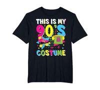 This Is My 90's Costume 1990s 90s Party Vintage Disco Camiseta, Hombre Tallas Grandes, Negro, 6X Alto