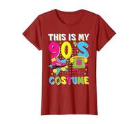 This Is My 90's Costume 1990s 90s Party Vintage Disco Camiseta, Mujer, Arándano, L