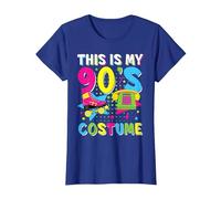 This Is My 90's Costume 1990s 90s Party Vintage Disco Camiseta, Mujer, Azul Real, XL
