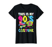 This Is My 90's Costume 1990s 90s Party Vintage Disco Camiseta, Mujer, Negro, 3XL