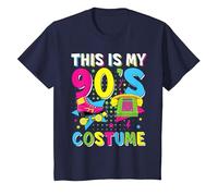 This Is My 90's Costume 1990s 90s Party Vintage Disco Camiseta, Niños, Azul Marino, 6 años