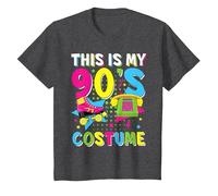 This Is My 90's Costume 1990s 90s Party Vintage Disco Camiseta, Niños, Jaspeado Oscuro, 2 años