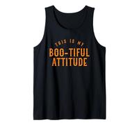 This Is My Boo-Tiful Attitude Halloween Divertido Juego de Palabras Fantasma Camiseta sin Mangas