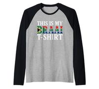 This is my braai tee sudafricano braai Bandera de Sudáfrica Camiseta Manga Raglan