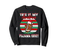 This Is My Christmas Pajama American Football Santa Hat Xmas Sudadera