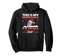 This Is My Christmas Pajama American Football USA Flag Xmas Sudadera con Capucha