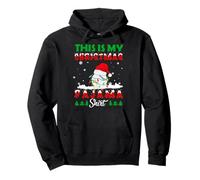 This Is My Christmas Pajama Baseball Santa Hat Xmas Lights Sudadera con Capucha