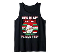This Is My Christmas Pajama Cricket Santa Hat Xmas Lights Camiseta sin Mangas