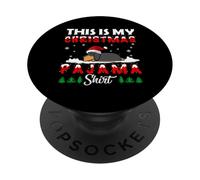 This Is My Christmas Pajama Dachshund Dog Funny Xmas PopSockets PopGrip Adhesivo