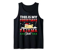 This Is My Christmas Pajama Golden Retriever Dog Funny Xmas Camiseta sin Mangas