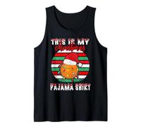 This Is My Christmas Pajama Pingpong Santa Hat Xmas Lights Camiseta sin Mangas
