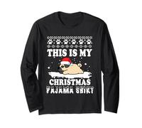 This Is My Christmas Pajama Pug Funny Dog Ugly Xmas Manga Larga