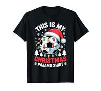 This Is My Christmas Pajama Soccer Ball Santa Boys Girls Camiseta