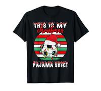 This Is My Christmas Pajama Soccer Football Santa Hat Xmas Camiseta