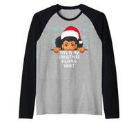 This Is My Christmas Pijama Melanina Funny Women Black Girl Camiseta Manga Raglan