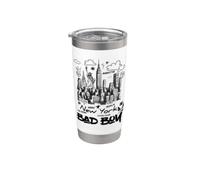 This is My Cool New York City Sketch Drawing Bad Boy Graphic Vaso térmico de acero inoxidable de doble pared