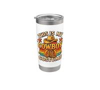 This Is My Cowboy Disfraz Western Hat Boots Rodeo Vintage Vaso térmico de acero inoxidable de doble pared