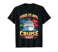 This Is My Cruise Shirt Funny Vacation Party Boats Outfit Camiseta
