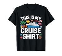 This Is My Cruise Shirt Funny Vacation Party Boats Outfit Camiseta