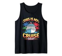 This Is My Cruise Shirt Funny Vacation Party Boats Outfit Camiseta sin Mangas