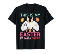 This Is My Easter Pajama, Happy Bunny Pijamas Party Camiseta gráfica económica, Hombre, Negro, M