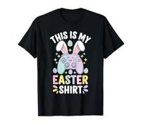 This is my Easter Shirt Videojuego Bunny Eggs Gamer Kids Fun Camiseta