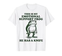 This Is My Emotional Support Frog He Has A Knife Frog Camiseta