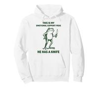 This Is My Emotional Support Frog He Has A Knife Frog Sudadera con Capucha