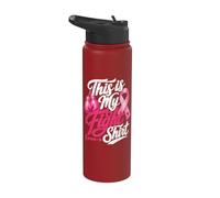 This is My Fight Breast Cancer Awareness Pink Boxing Gloves Stainless Steel Insulated Water Bottle