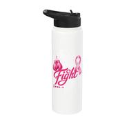This is My Fight Breast Cancer Awareness Pink Boxing Gloves Stainless Steel Insulated Water Bottle