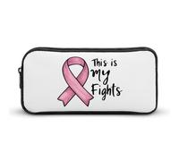 This is My Fights Ribbon - Estuche para lápices de cáncer de mama, bonito estuche para bolígrafos, cosméticos, organizador para viajes y oficina