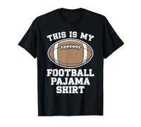 This Is My Football - Camiseta de Pijama Divertida para Dormir Camiseta gráfica económica, Hombre, Negro, XL