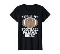 This Is My Football - Camiseta de Pijama Divertida para Dormir Camiseta gráfica económica, Mujer, Negro, L