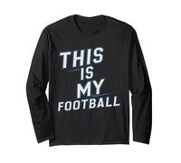 This is My Football Shirt Funny Sports Fan 2025 Season Mens Manga Larga