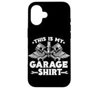 This Is My Garage Shirt Car Guy Reparación de Vehículos Garaje Auto Carcasa para iPhone 16