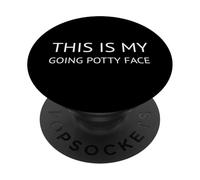 This Is My Going Potty Face Cute Funny Toddler and Seniors PopSockets PopGrip Adhesivo