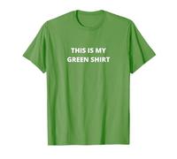 This Is My Green Shirt Humor Divertido Texto Liso Clásico Camiseta