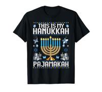 This Is My Hanukkah Pajamakah Funny Ugly Janucá Judío Camiseta