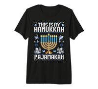 This Is My Hanukkah Pajamakah Funny Ugly Janucá Judío Camiseta Premium