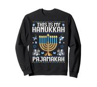 This Is My Hanukkah Pajamakah Funny Ugly Janucá Judío Sudadera