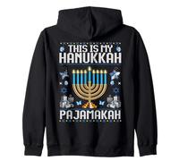 This Is My Hanukkah Pajamakah Funny Ugly Janucá Judío Sudadera con Capucha